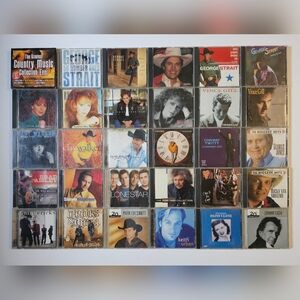 Country Music CD Lot of 30 (George Strait, Reba, Vince Gill, Johnny Cash, More!)